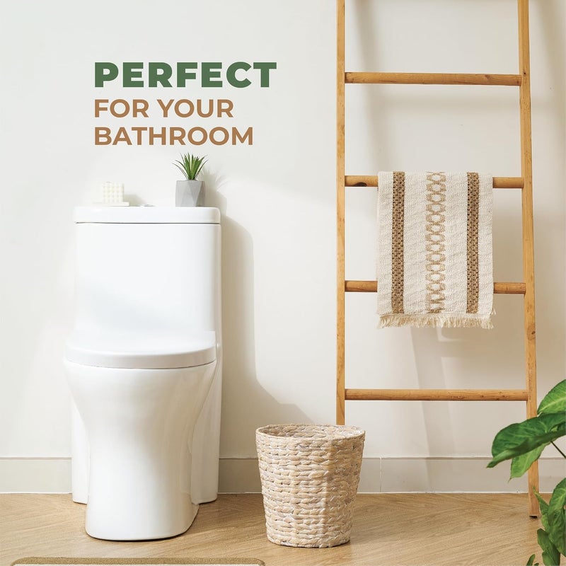 84ECO 2-Pack White Wicker Trash Cans - Image 2